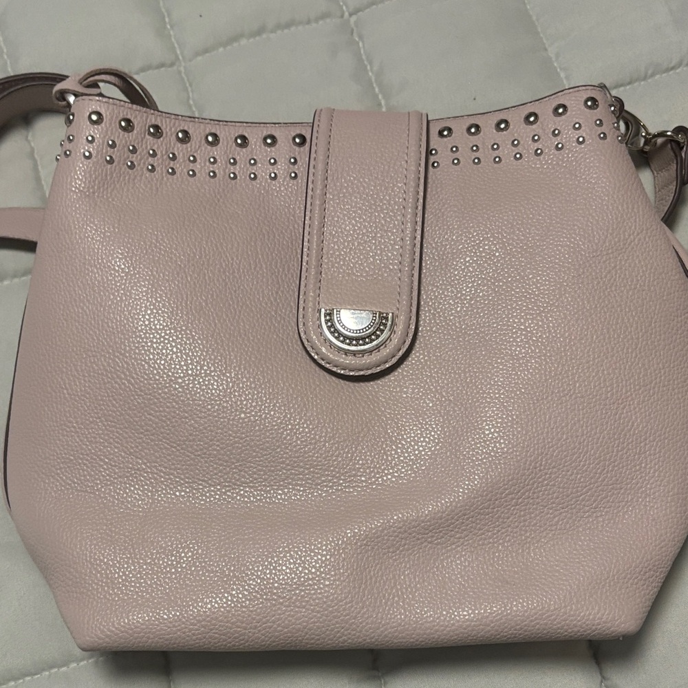 Brighton Tan Studded Shoulder Bag